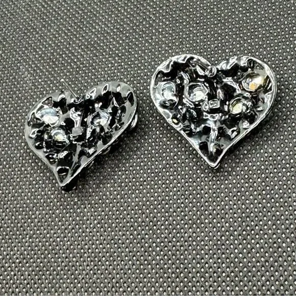 EARRINGS! Betsey Johnson Heart Multi-Color Gemstone Earrings BNWT - Picture 5 of 5